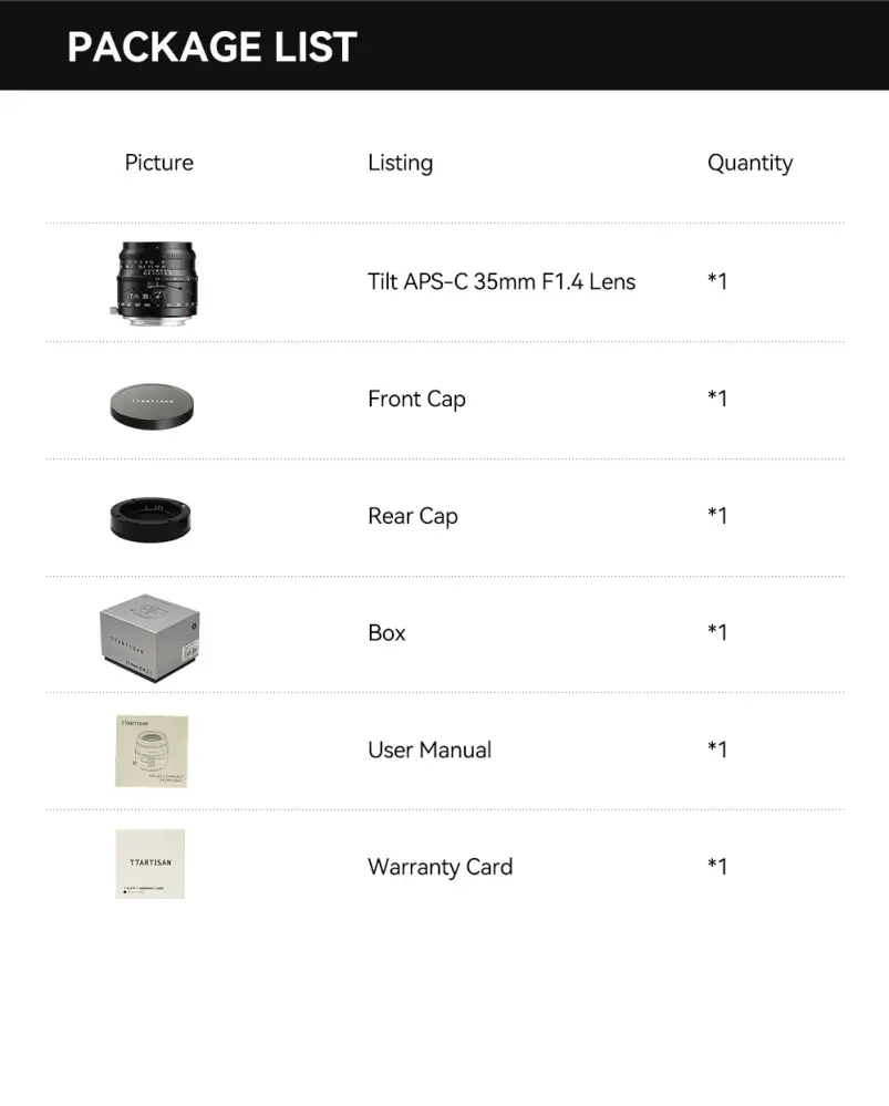  TTArtisan Tilt 35mm f/1.4 APS-C objektiv för Micro 4/3 från Kamda – snabb leverans och trygg e-handel
