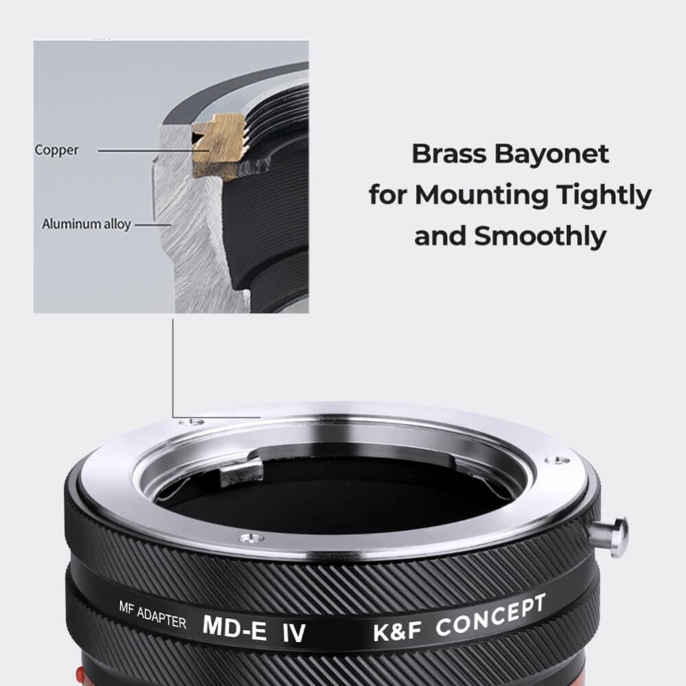 K&F Concept K&F Concept Objektivadapter IV Pro till Minolta MD MC objektiv for Sony E