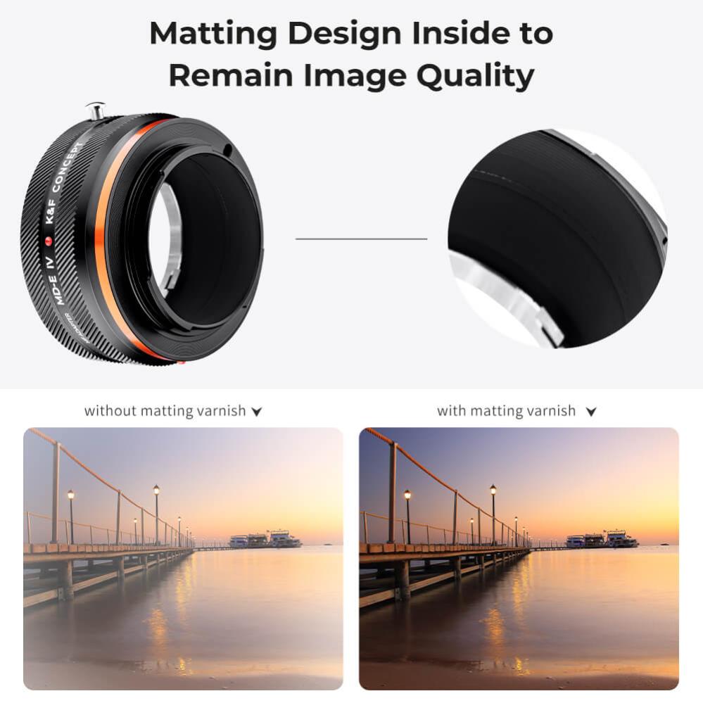 K&F Concept K&F Concept Objektivadapter IV Pro till Minolta MD MC objektiv for Sony E