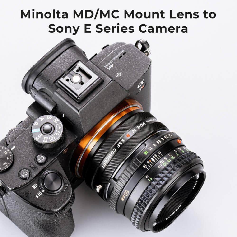 K&F Concept K&F Concept Objektivadapter IV Pro till Minolta MD MC objektiv for Sony E
