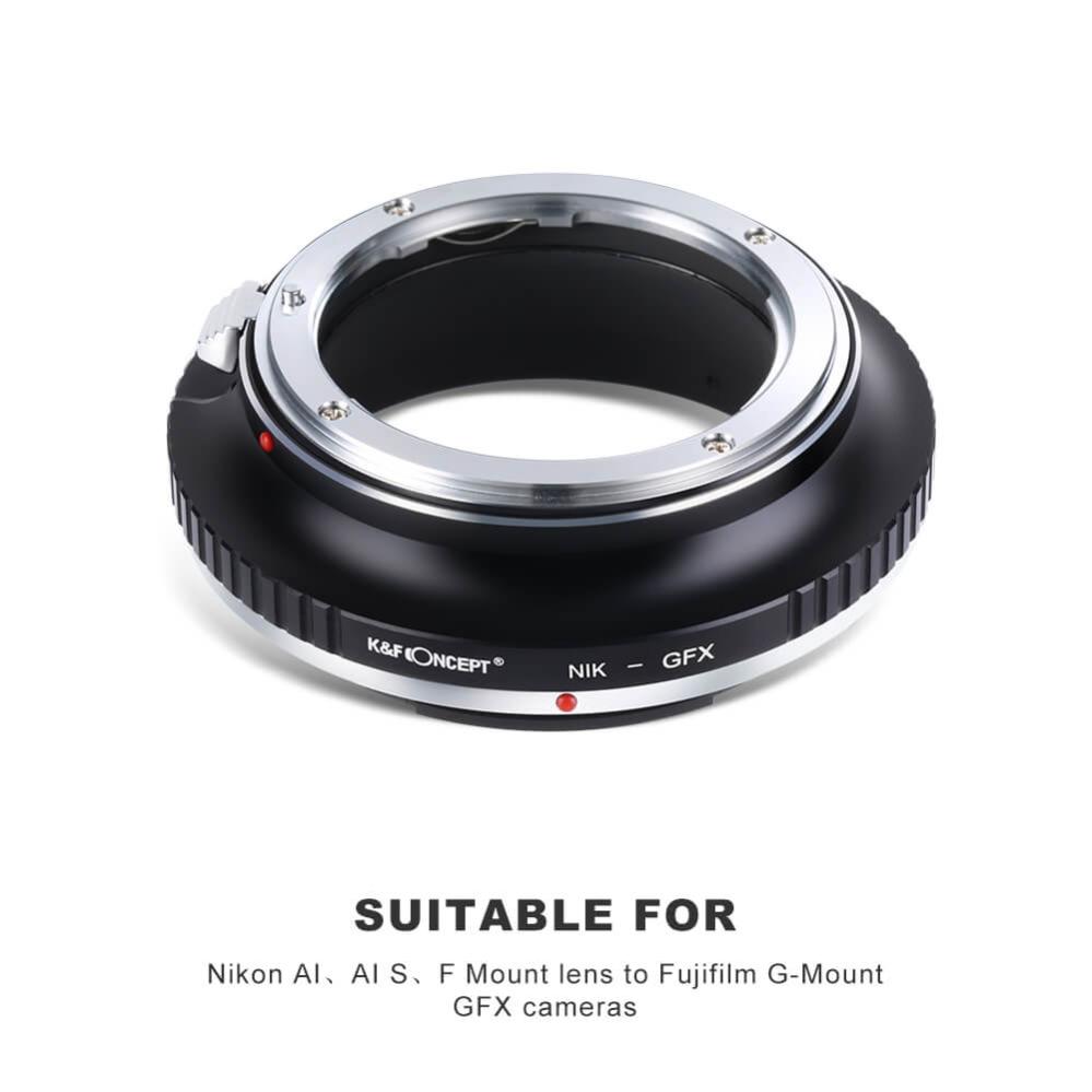 K&F Concept K&F Concept Objektivadapter for Nikon F objektiv for Fujifilm GFX kamerahus