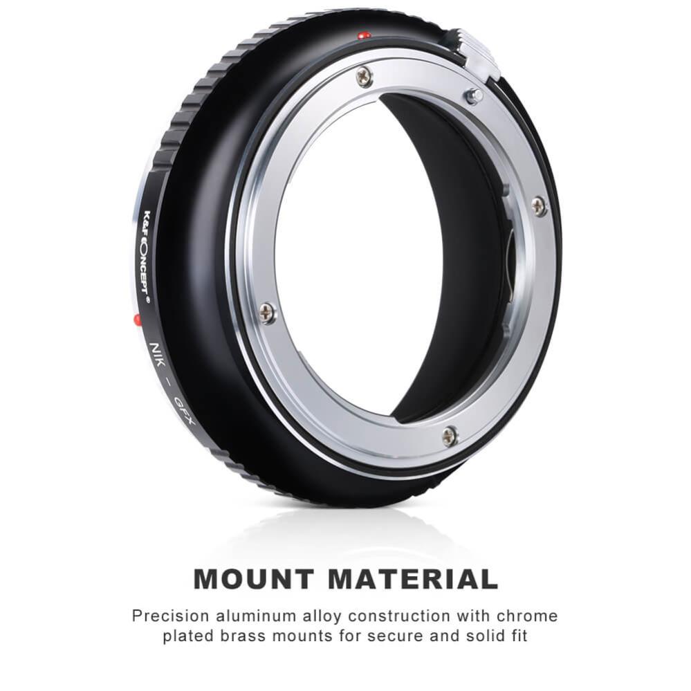 K&F Concept K&F Concept Objektivadapter for Nikon F objektiv for Fujifilm GFX kamerahus