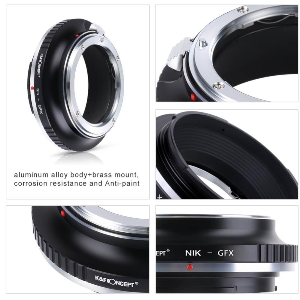 K&F Concept K&F Concept Objektivadapter for Nikon F objektiv for Fujifilm GFX kamerahus