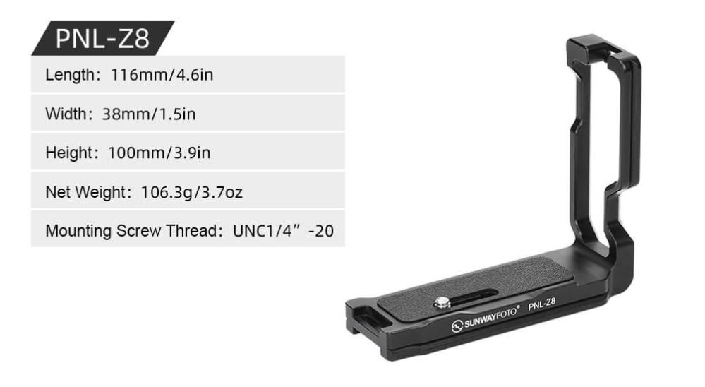 Sunwayfoto Sunwayfoto l-bracket for Nikon z8
