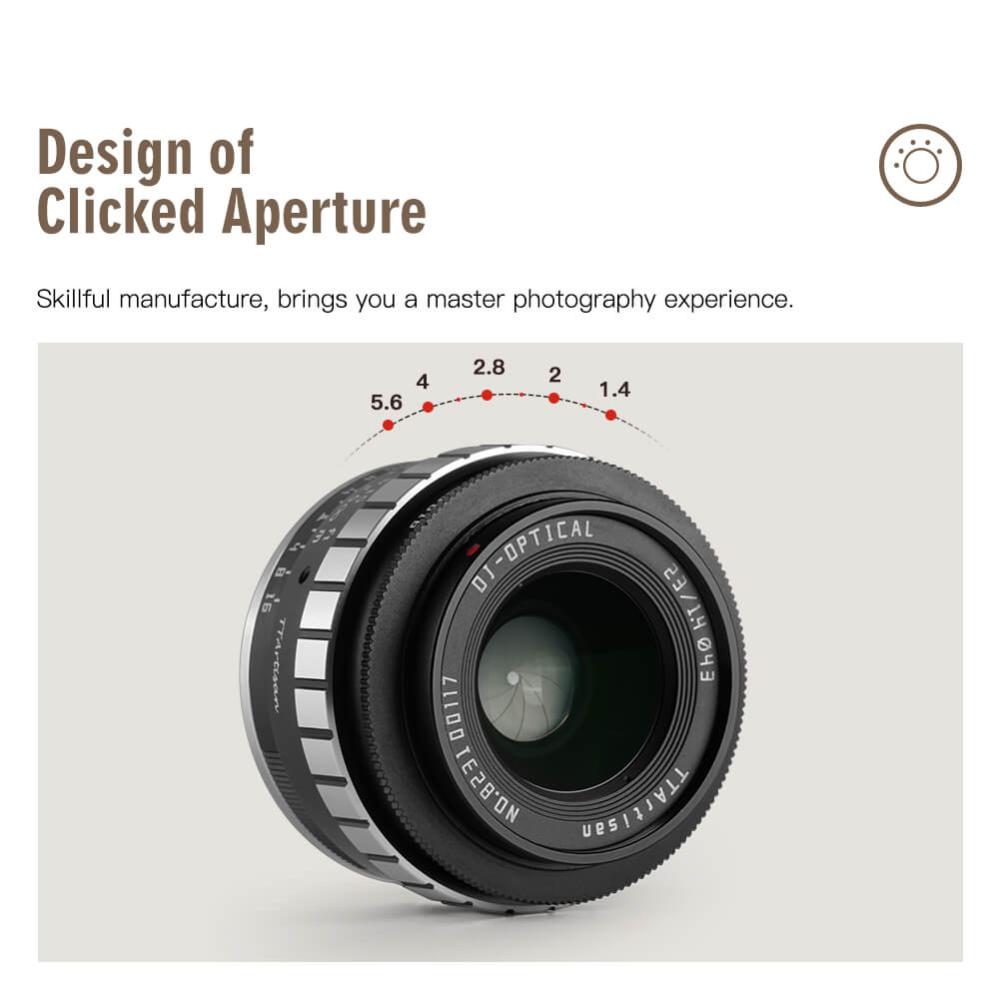 TTArtisan TTArtisan 23mm f/1.4 objektiv APS-C for Sony E silver