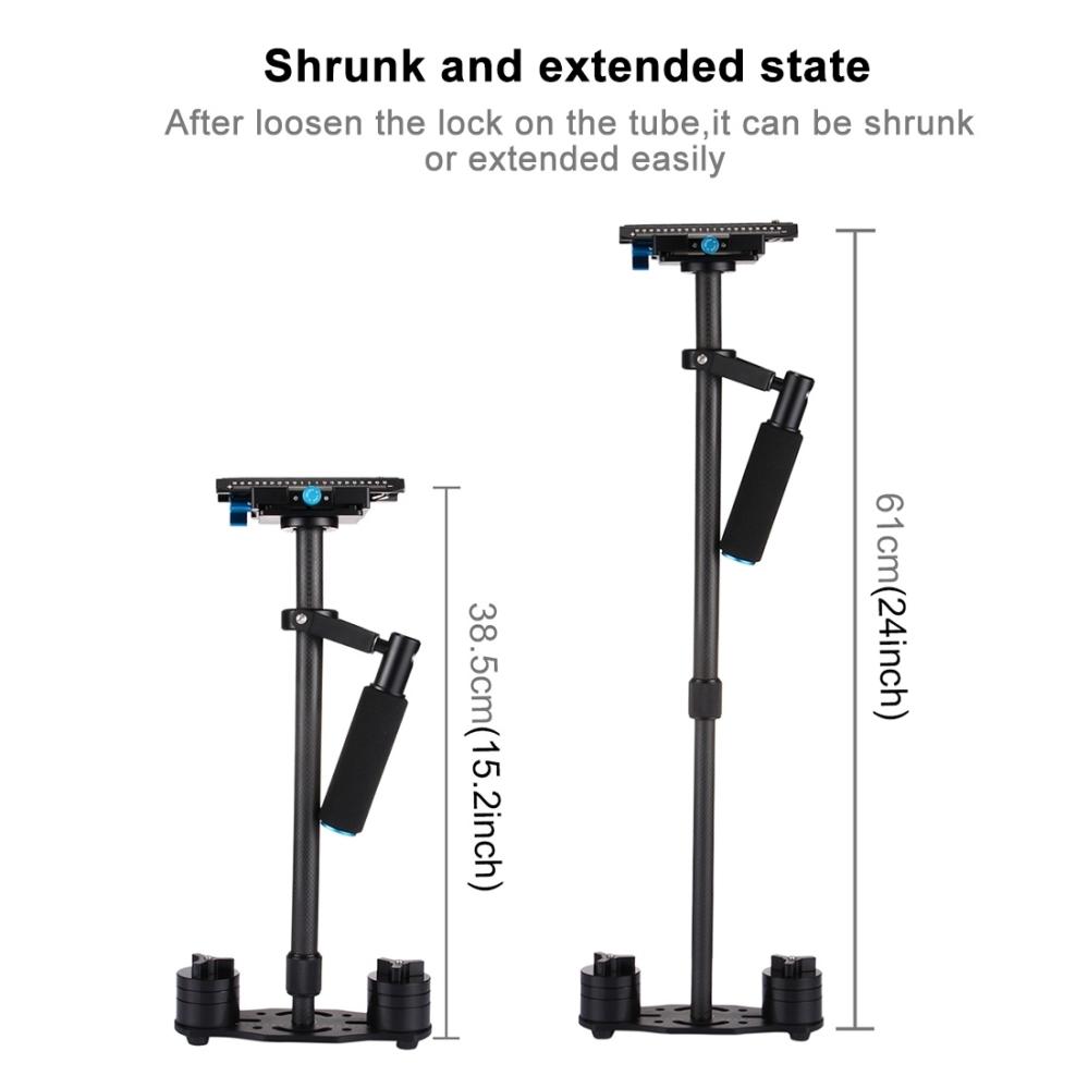Puluz Puluz håndholdt karbonfiberstabilisator for DSLR / DV-kameraer (38