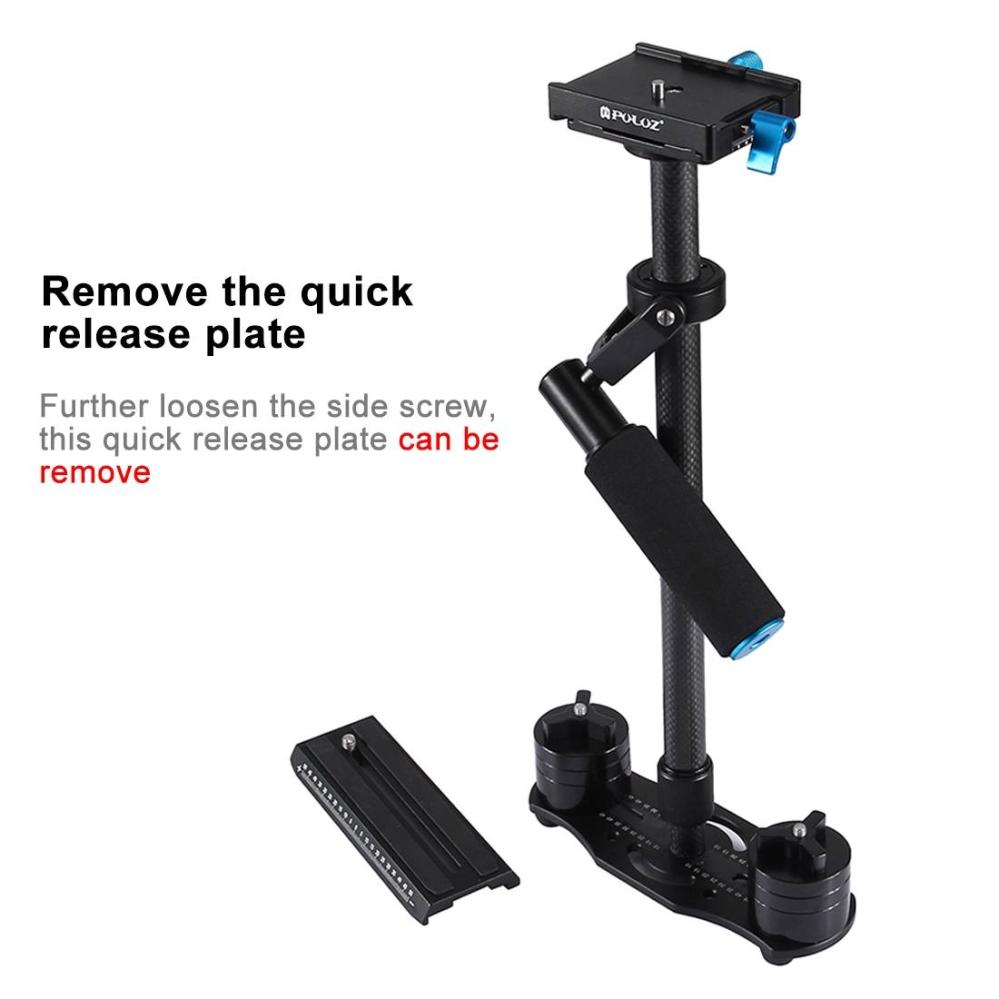 Puluz Puluz håndholdt karbonfiberstabilisator for DSLR / DV-kameraer (38