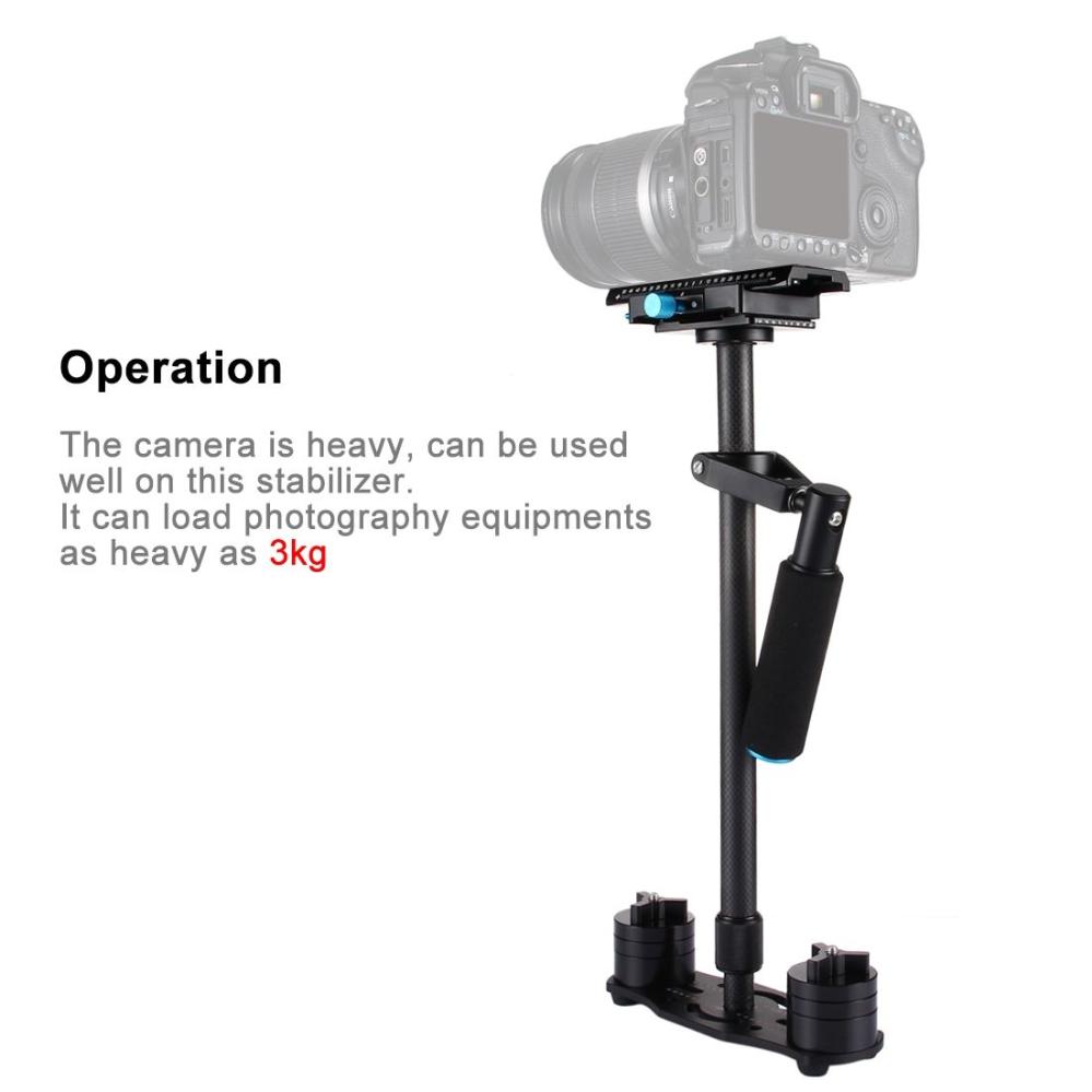 Puluz Puluz håndholdt karbonfiberstabilisator for DSLR / DV-kameraer (38