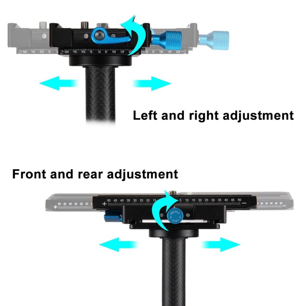 Puluz Puluz håndholdt karbonfiberstabilisator for DSLR / DV-kameraer (38