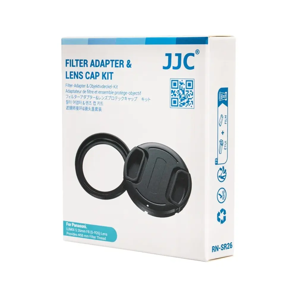JJC JJC 2 i 1 Filteradapter 58mm & objektivdeksel for Panasonic Lumix S 26mm f/8