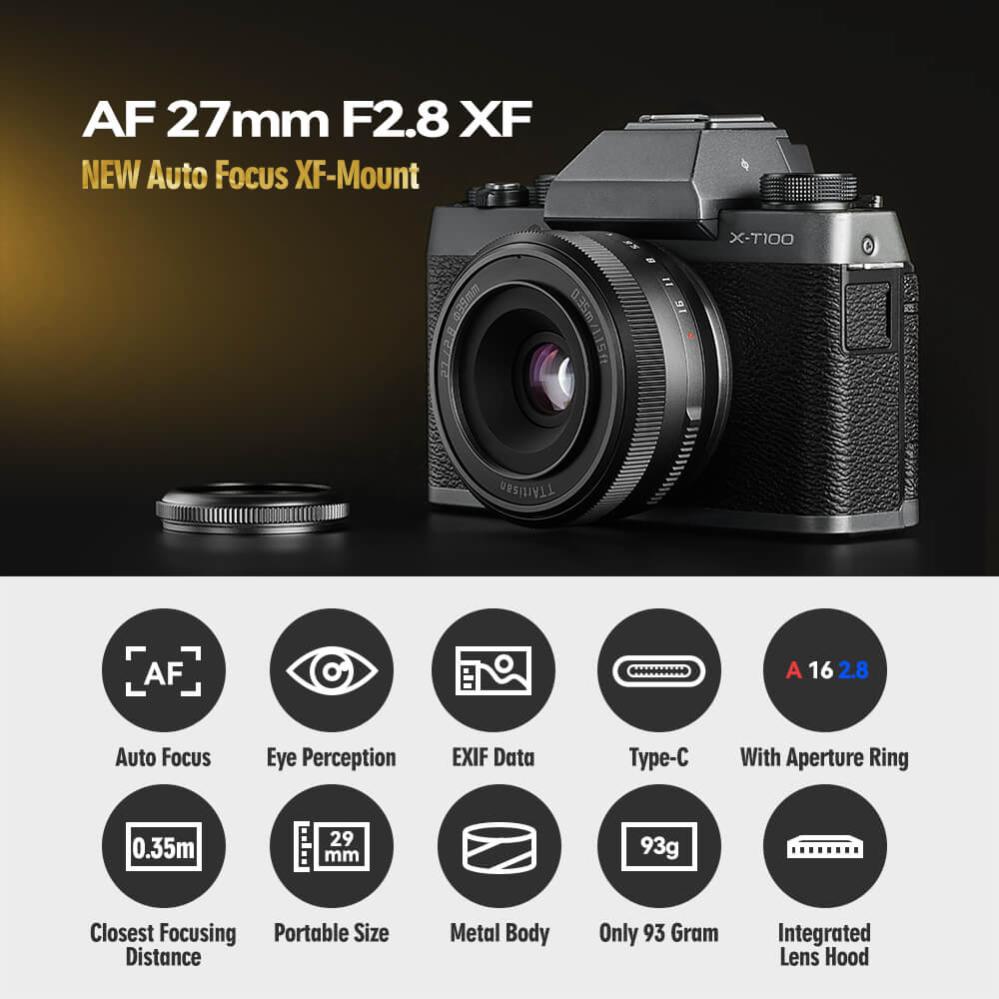 TTArtisan TTArtisan AF 27mm f/2.8 objektiv for Fujifilm X APS-C