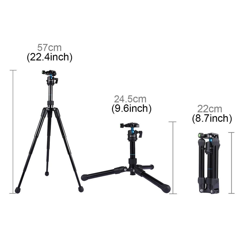 Puluz Puluz Ministativ med kulehode justerbar höjd 24.5-57cm