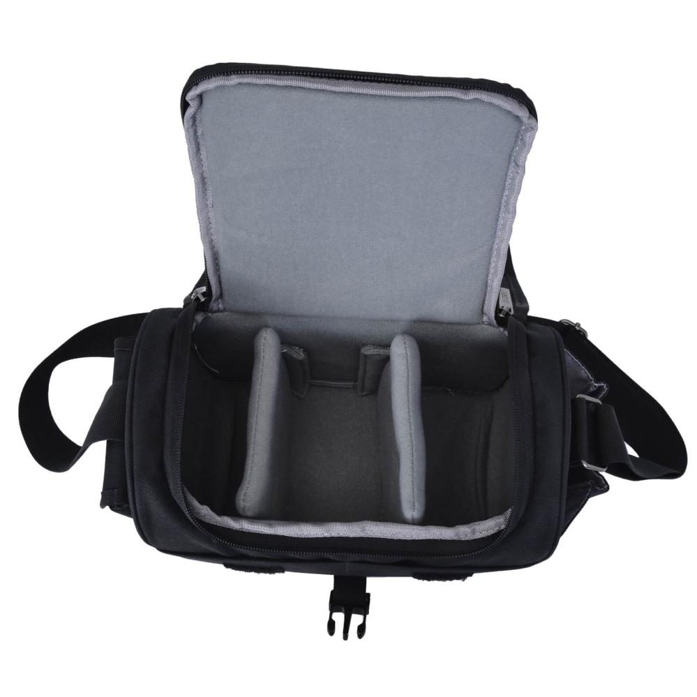 Caden Caden D27 trendy svart Axelveske for kameraet 24x19x14cm