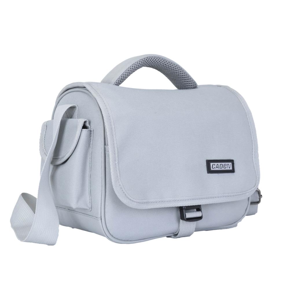 Caden Caden trendy grå Axelveske for kameraet 24x19x14cm