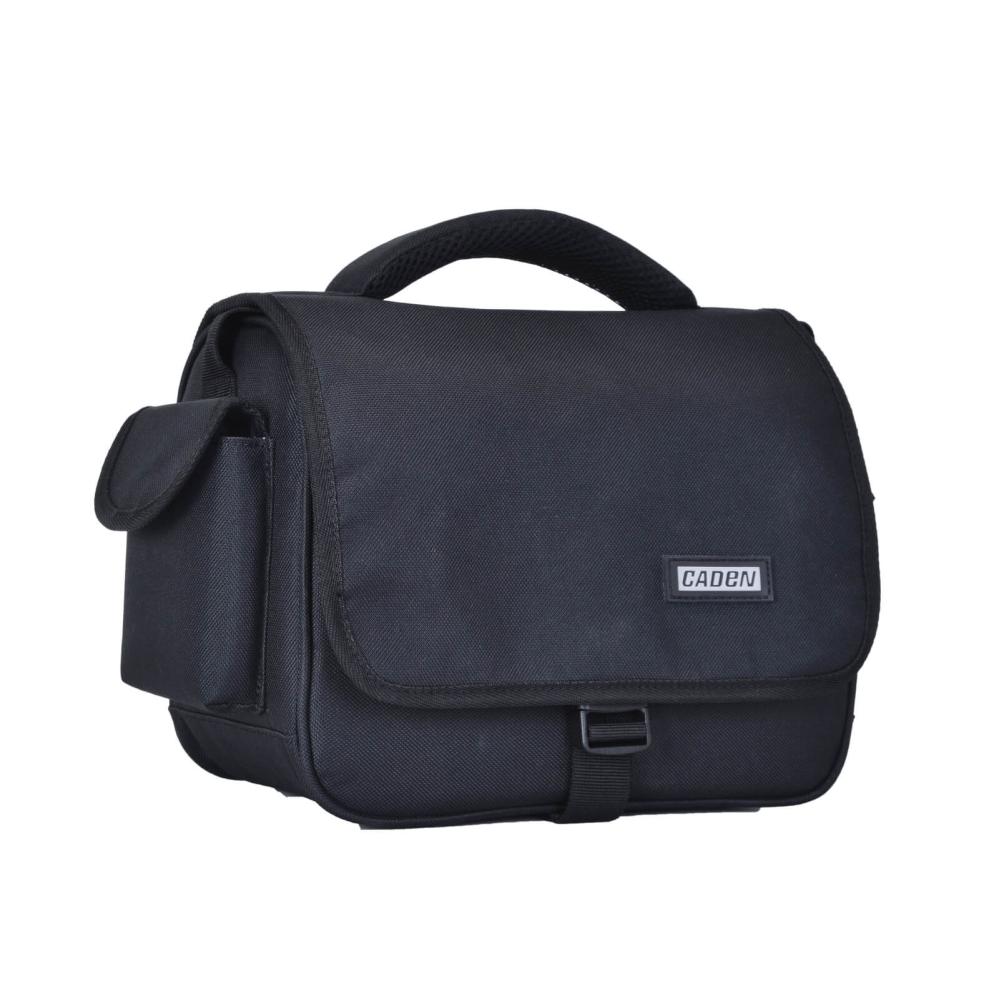 Caden Caden D27 trendy svart Axelveske for kameraet 24x19x14cm