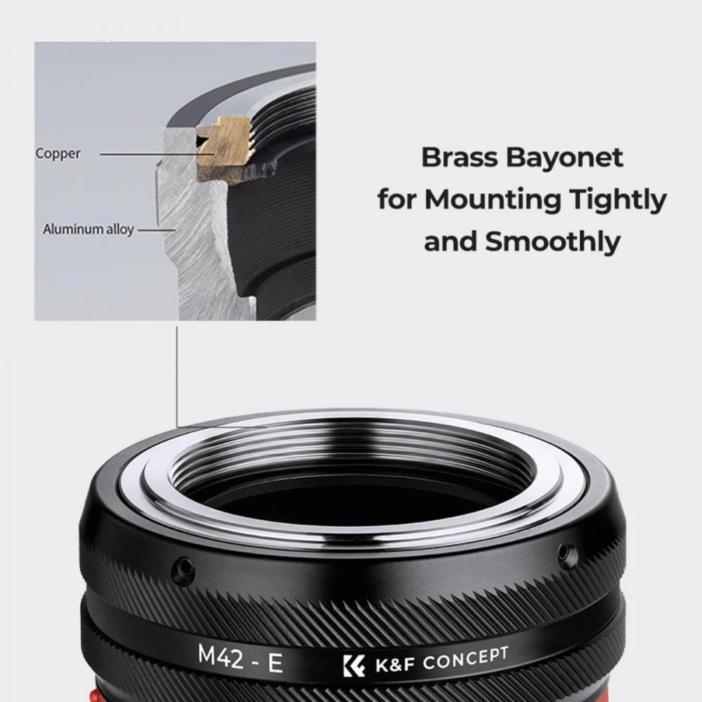 K&F Concept K&F Concept Objektivadapter IV Pro till M42-objektiv for Sony E