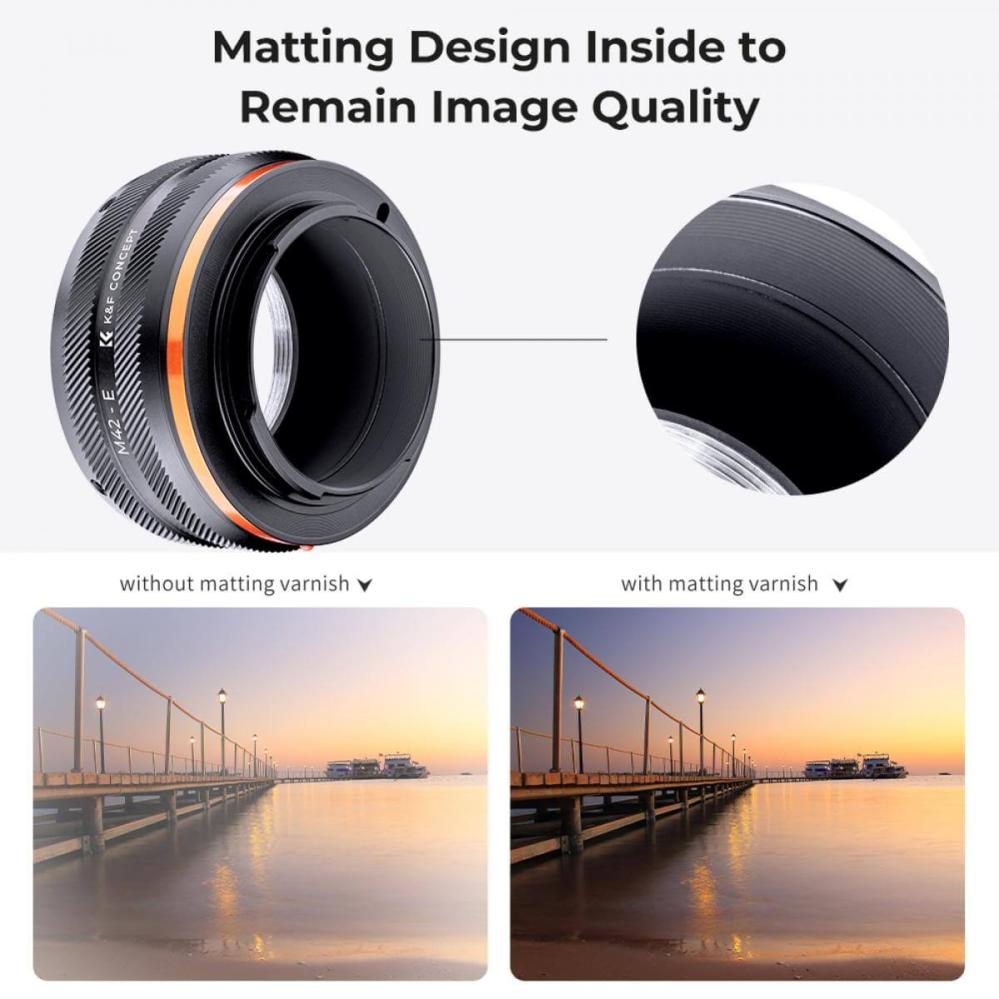 K&F Concept K&F Concept Objektivadapter IV Pro till M42-objektiv for Sony E