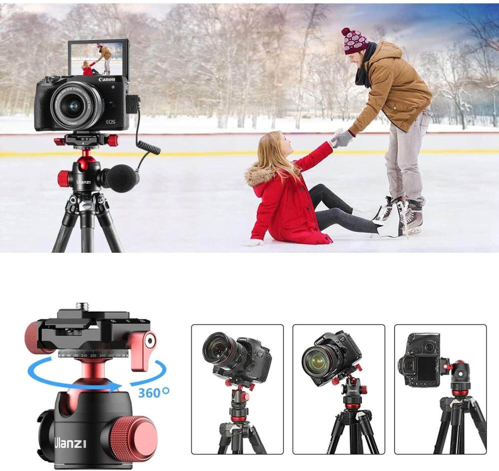 Ulanzi Ulanzi kulehode med panoramaindeksering och blixtsko-feste