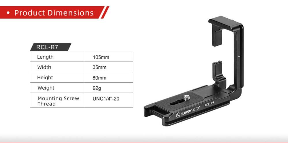 Sunwayfoto Sunwayfoto l-bracket for Canon EOS R7