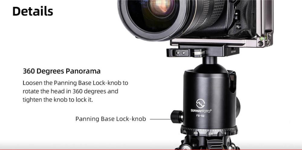 Sunwayfoto Sunwayfoto FB-52LR kulehode & DDC-60LR feste
