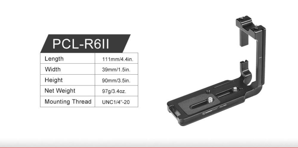 Sunwayfoto Sunwayfoto l-bracket for Canon EOS R6 mark II