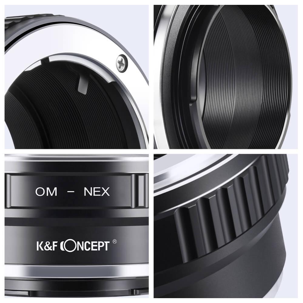 K&F Concept K&F Objektivadapter till Olympus OM objektiv for Sony E kamerahus