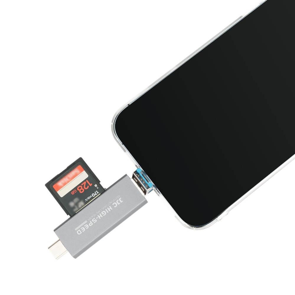 JJC JJC CR-ULC1 Tri-Port Kortleser for iOS og Android
