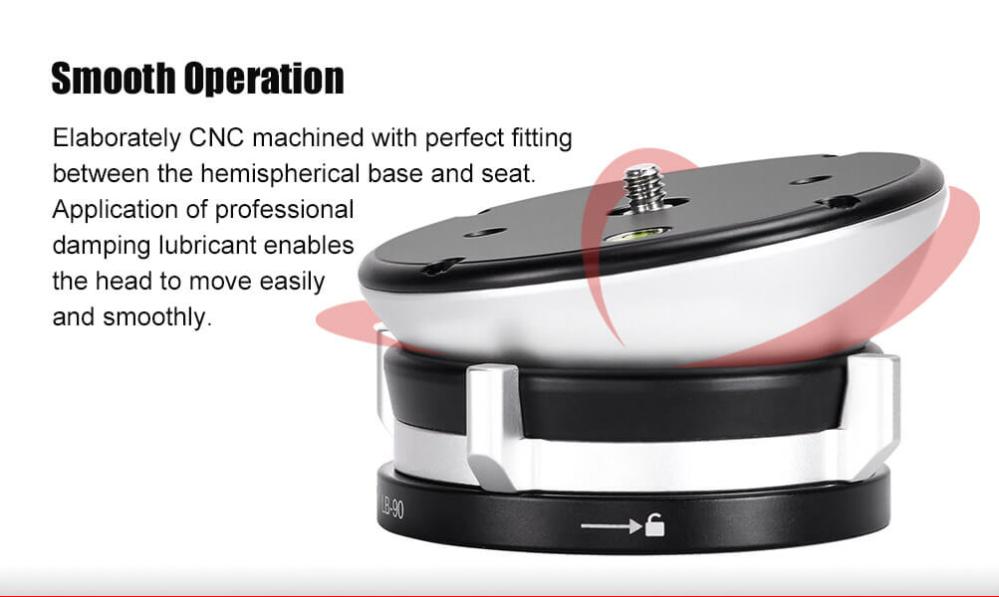 Sunwayfoto Sunwayfoto LB-90 nivelleringshode 15 grader 25kg
