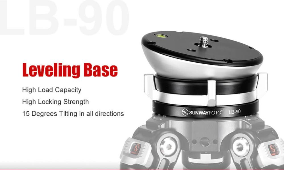 Sunwayfoto Sunwayfoto LB-90 nivelleringshode 15 grader 25kg