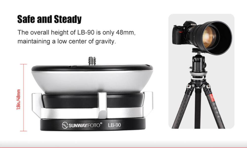 Sunwayfoto Sunwayfoto LB-90 nivelleringshode 15 grader 25kg