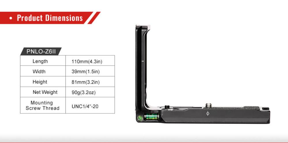 Sunwayfoto Sunwayfoto l-bracket for Nikon Z6II & Z7II