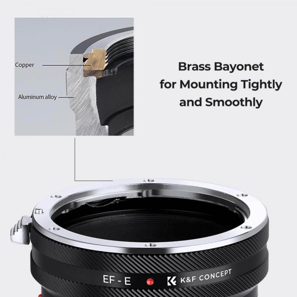 K&F Concept K&F Concept Objektivadapter IV Pro till Canon EF-objektiv for Sony E