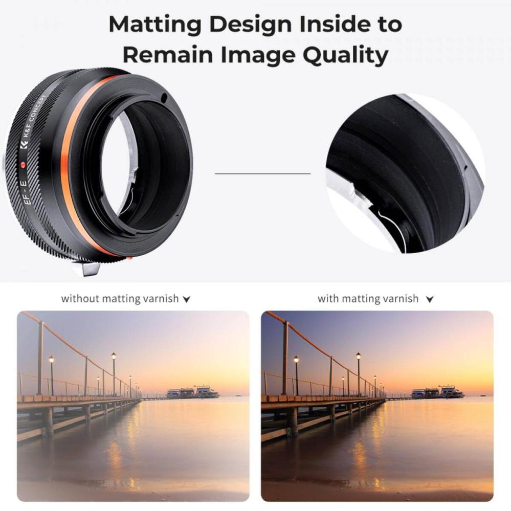 K&F Concept K&F Concept Objektivadapter IV Pro till Canon EF-objektiv for Sony E