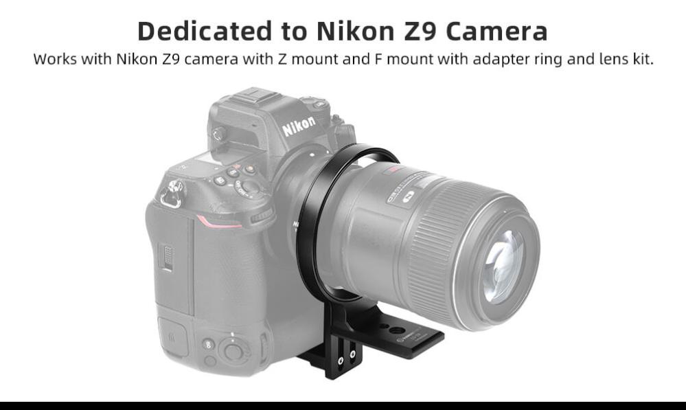 Sunwayfoto Sunwayfoto objektivkrage for Nikon Z9 Arca Swiss platta