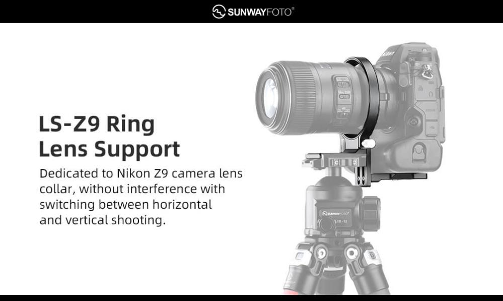 Sunwayfoto Sunwayfoto objektivkrage for Nikon Z9 Arca Swiss platta