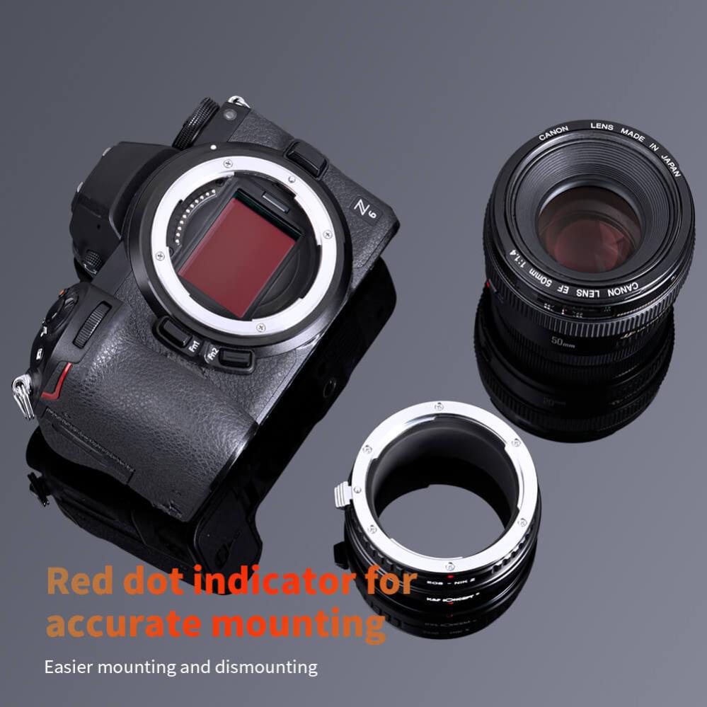 K&F Concept K&F Concept Objektivadapter till Canon EOS EF-objektiv for Nikon Z kamerahus