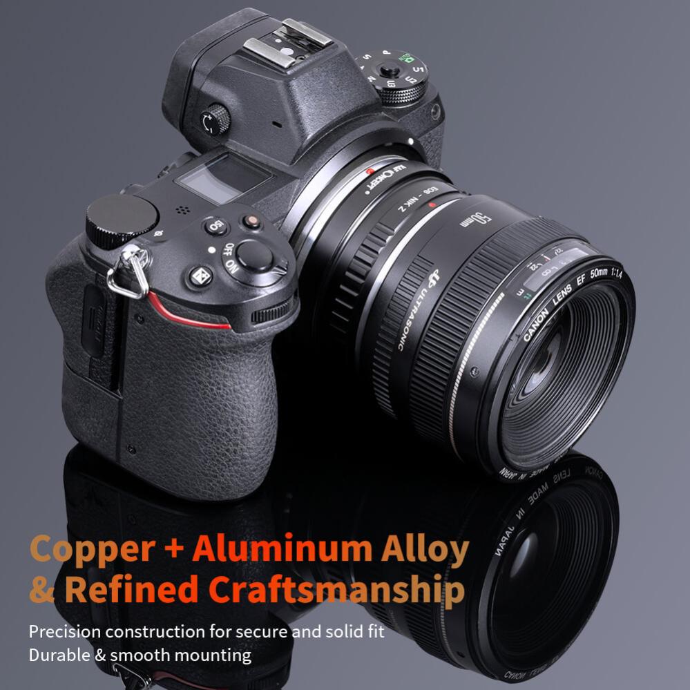K&F Concept K&F Concept Objektivadapter till Canon EOS EF-objektiv for Nikon Z kamerahus