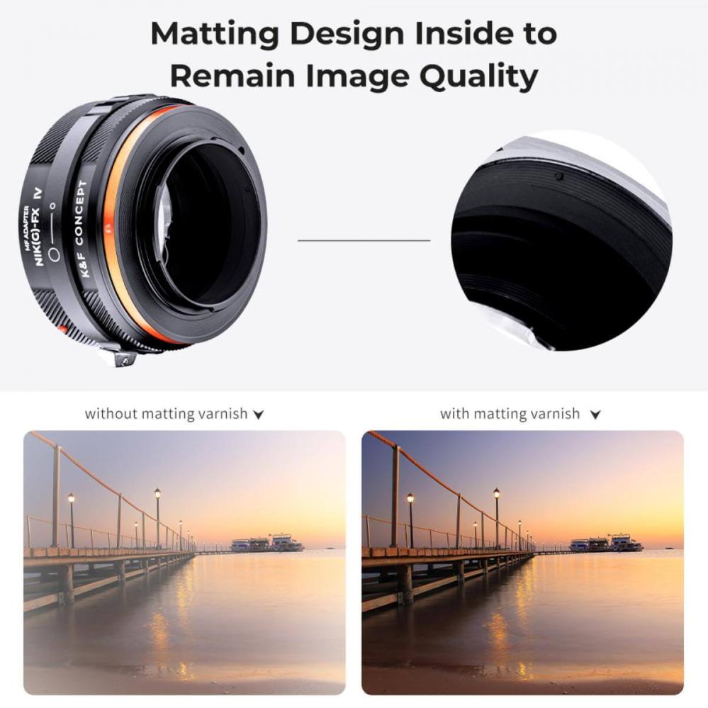 K&F Concept K&F Concept Objektivadapter IV Pro for Nikon F/D/G-objektiv for Fujifilm X