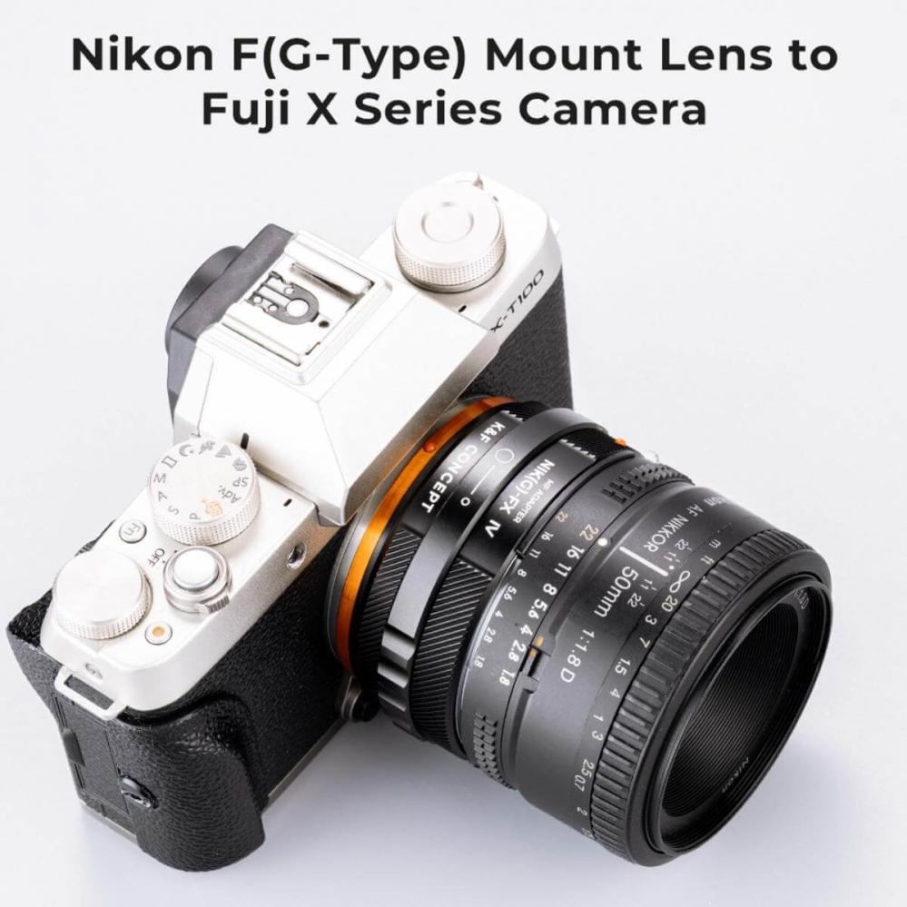 K&F Concept K&F Concept Objektivadapter IV Pro for Nikon F/D/G-objektiv for Fujifilm X
