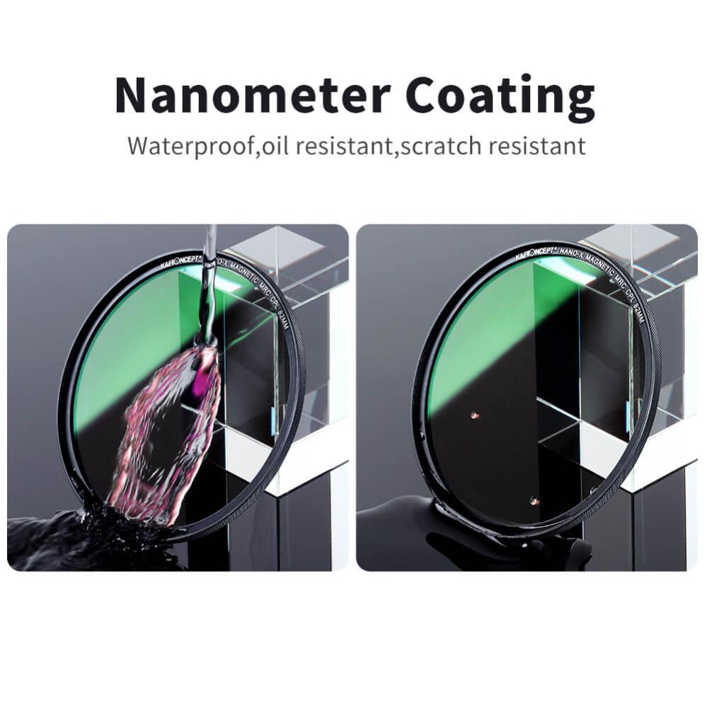 K&F Concept K&F Concept Magnetisk Polarisasjonsfilter med adapterring & magnetlokk