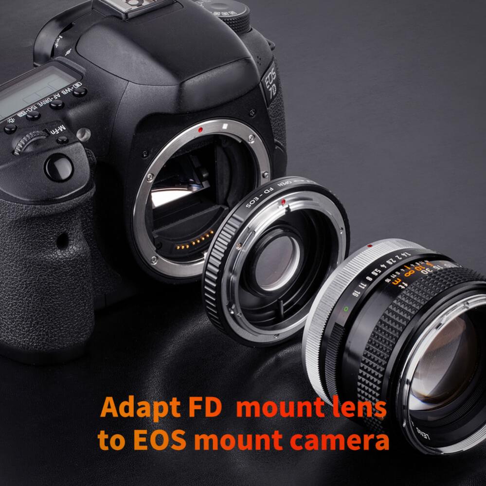 K&F Concept K&F Concept Objektivadapter till Canon FD objektiv för Canon EOS kamerahus