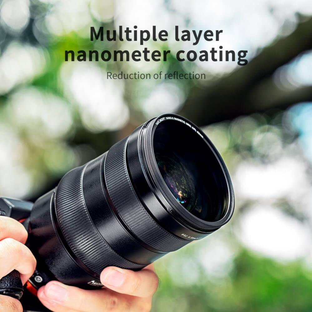 K&F Concept K&F Concept Magnetisk Polarisasjonsfilter med adapterring & magnetlokk