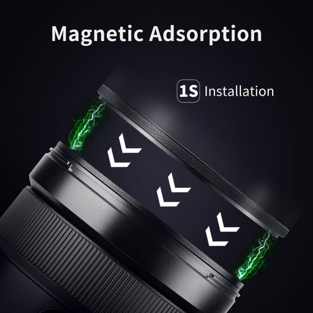 K&F Concept K&F Concept Magnetisk Polarisasjonsfilter med adapterring & magnetlokk