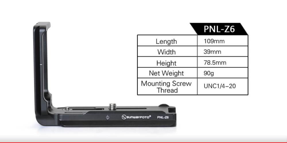 Sunwayfoto Sunwayfoto l-bracket for Nikon Z6/Z7
