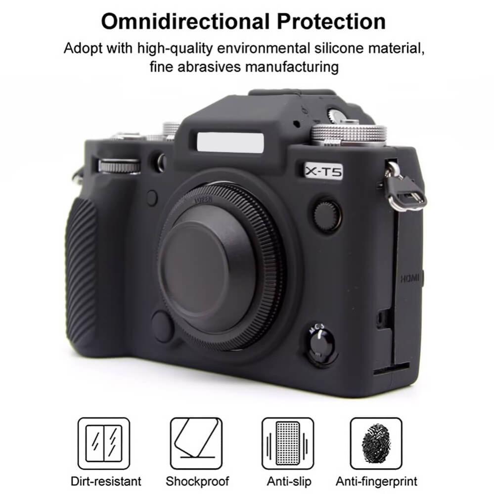 Unbranded Mykt beskyttelsesetuie for Fujifilm X-T5 av silikon