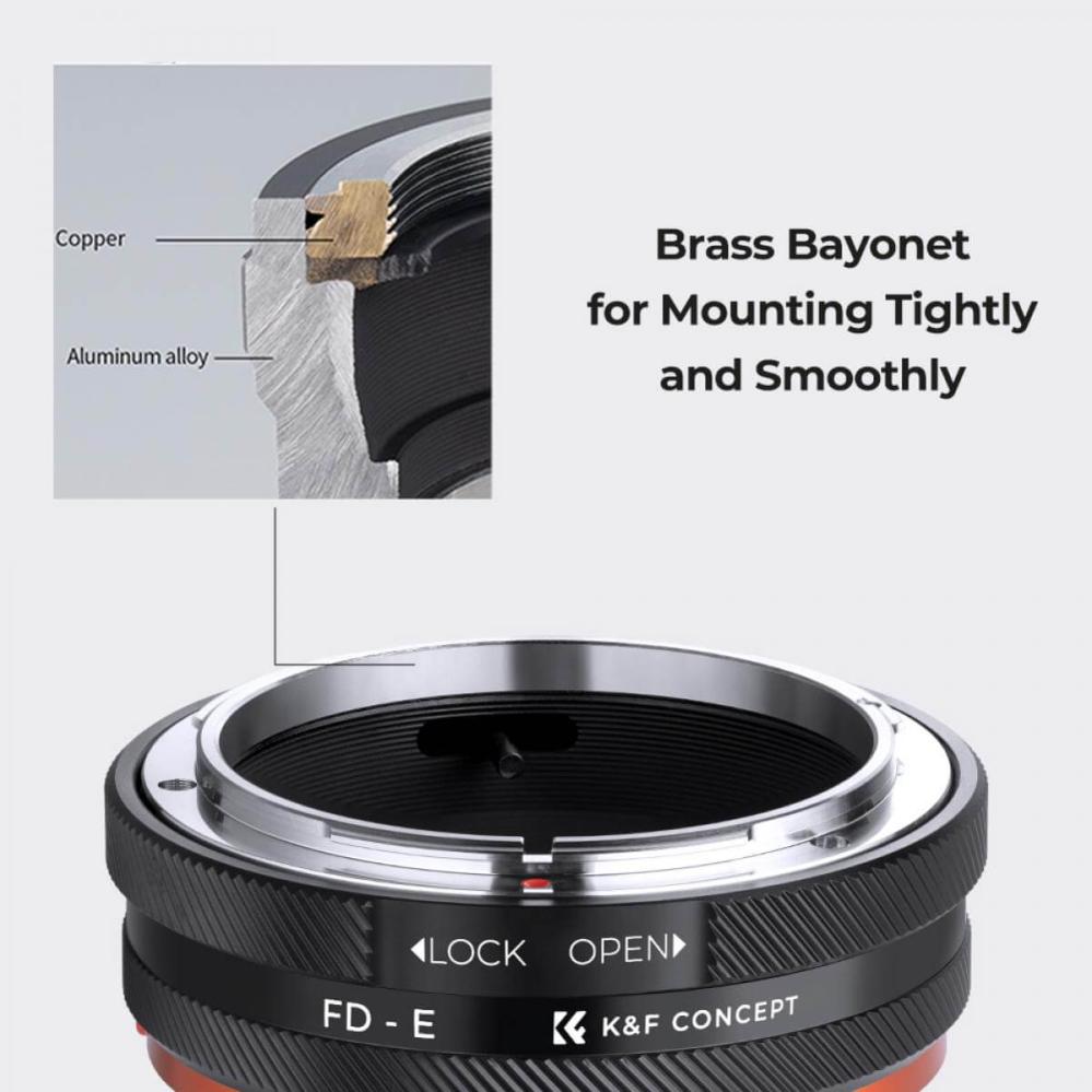 K&F Concept K&F Concept Objektivadapter IV Pro till Canon FD objektiv for Sony E