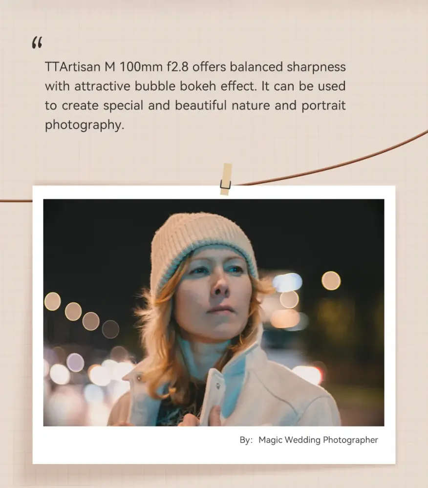 TTArtisan TTartisan 100mm f/2.8 objektiv Soap Bubble Bokeh for Leica M