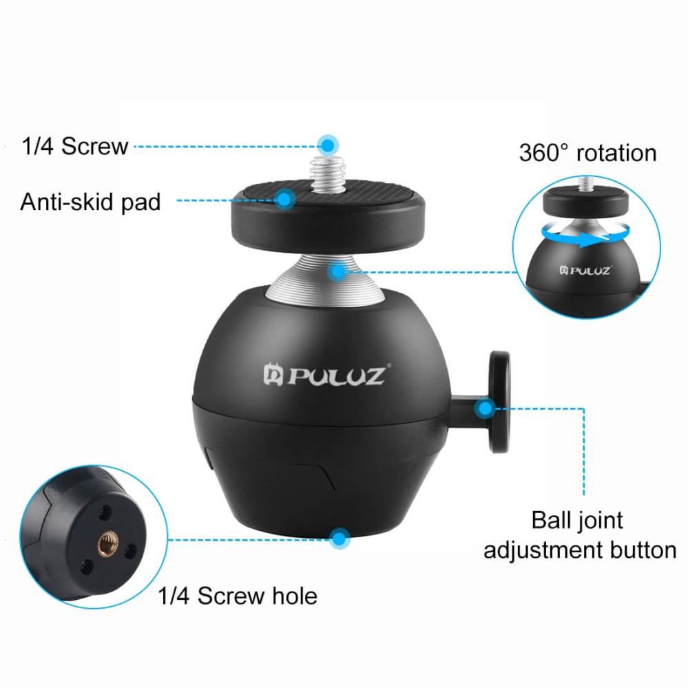 Puluz Puluz Liten kulehode for mobilholderen eller mindre kamera