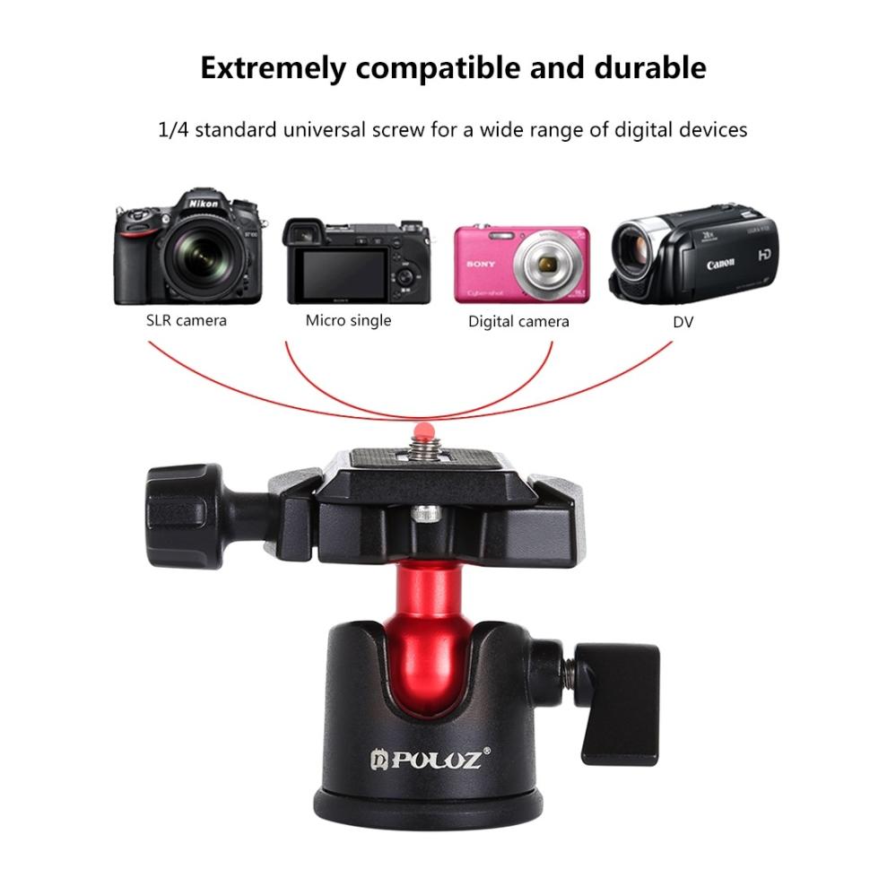 Puluz Puluz Roterbart kulehode 360 grader med hurtigplate for DSLR