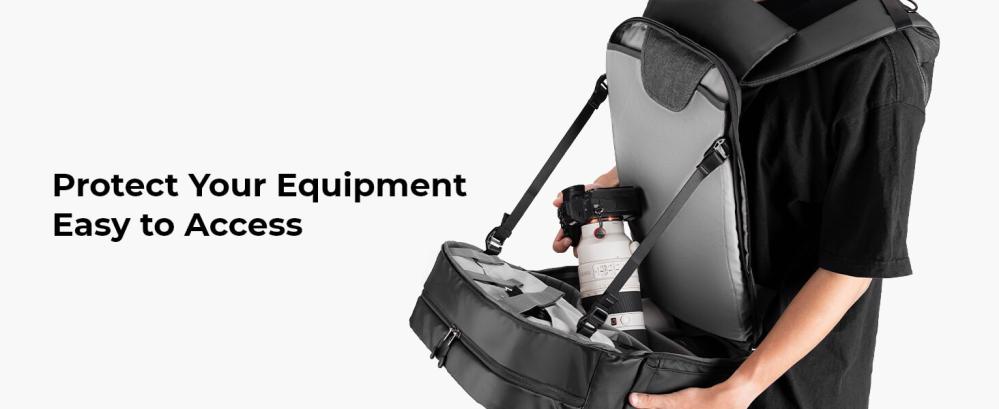 K&F Concept K&f concept kameraryggsekk 20l med ekstra regndeksel för fotografe